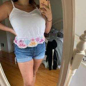 WHITE ANTHROPOLOGIE TANK TOP